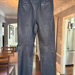 NWT Women's Derek Lam 10 Crosby Black Lamb Leather Pants. Size 8.